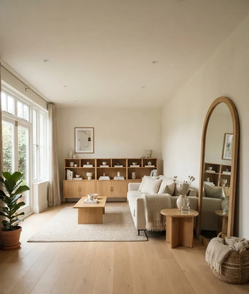 Add one curved piece to a room