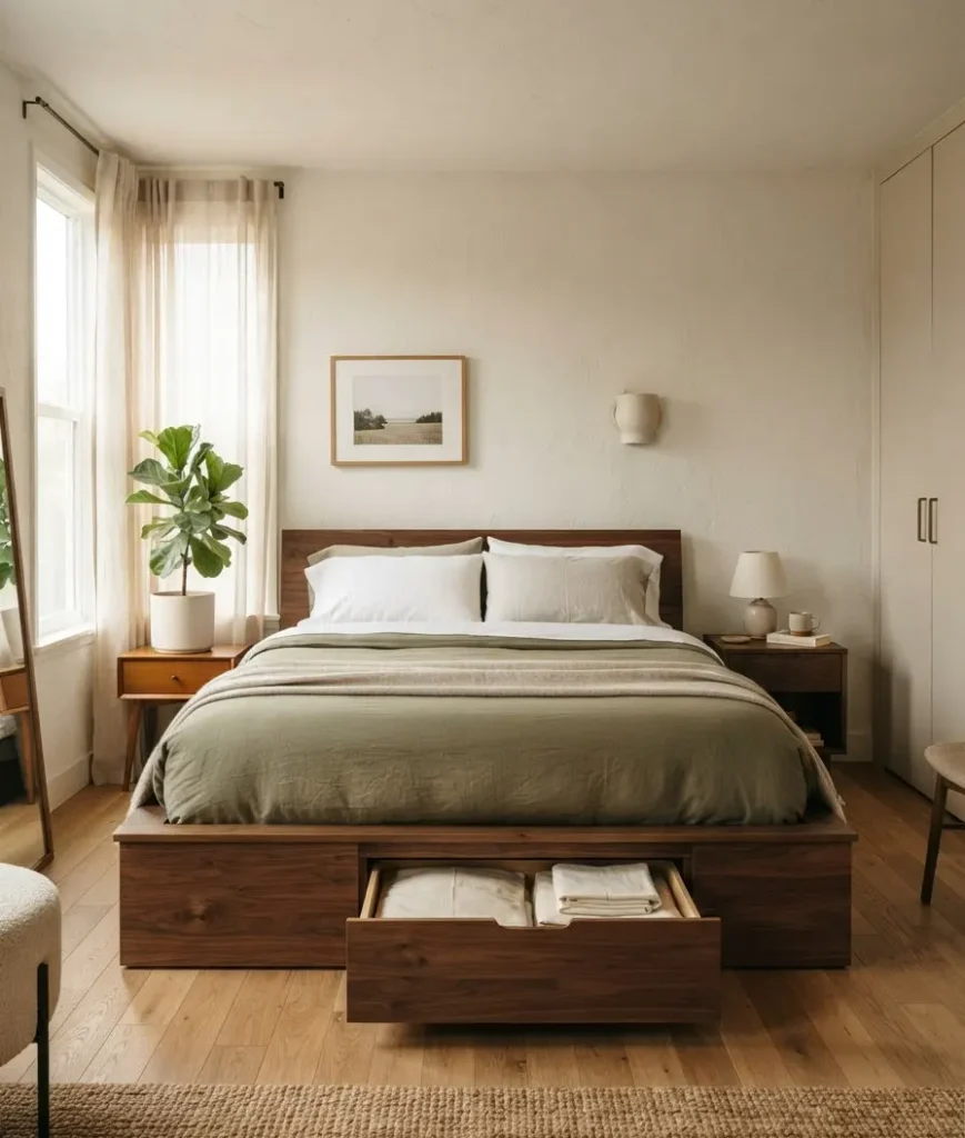 Choose a bed frame with built