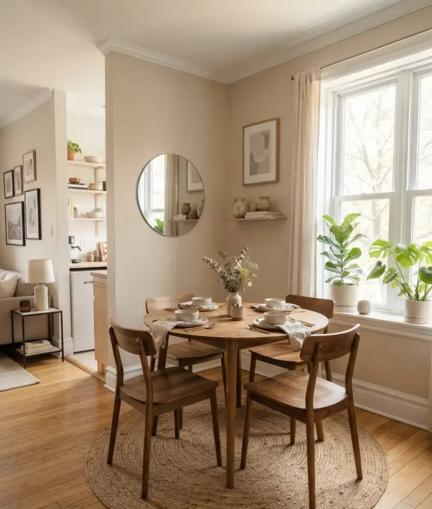 Choose a round table over a rectangular one