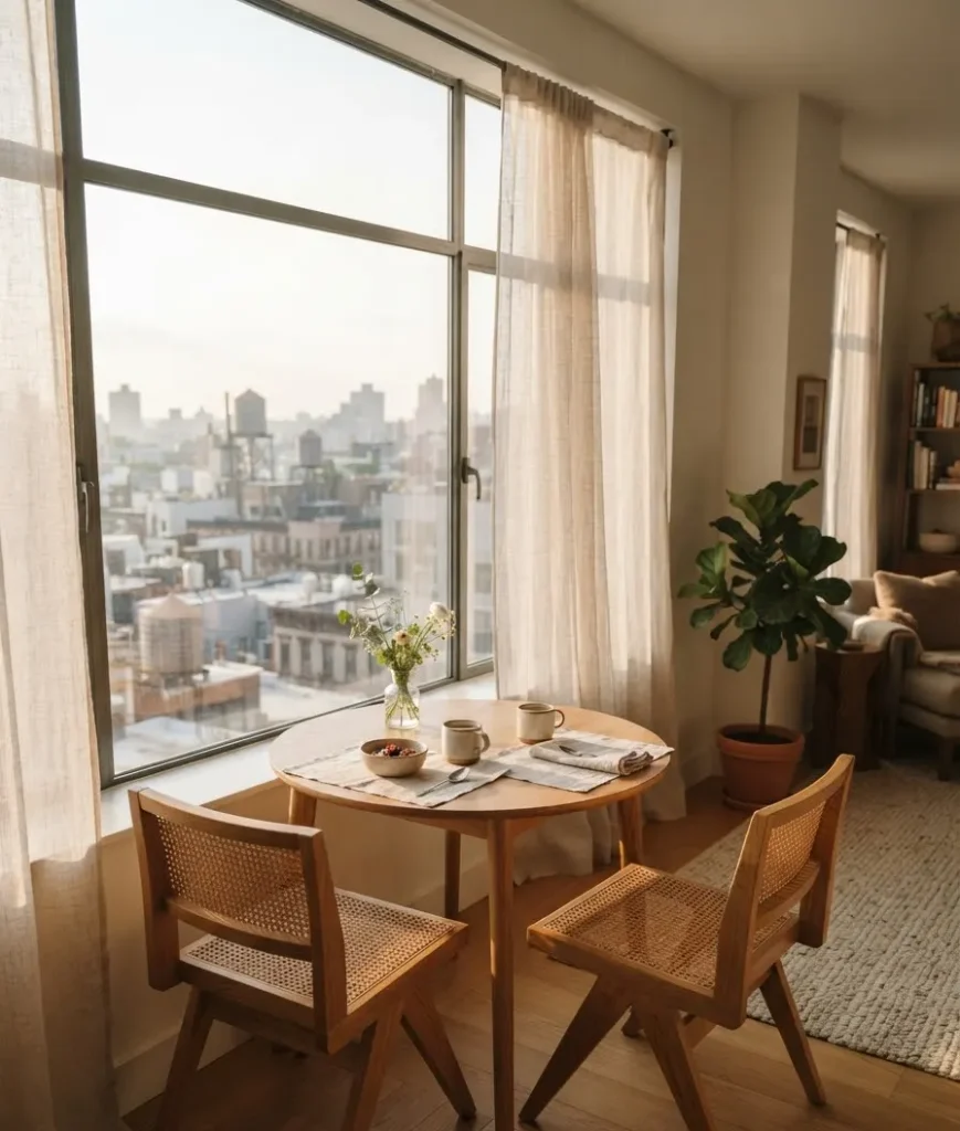 Float your table against a window