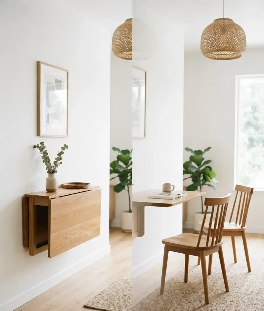 Go for a drop-leaf or extendable table