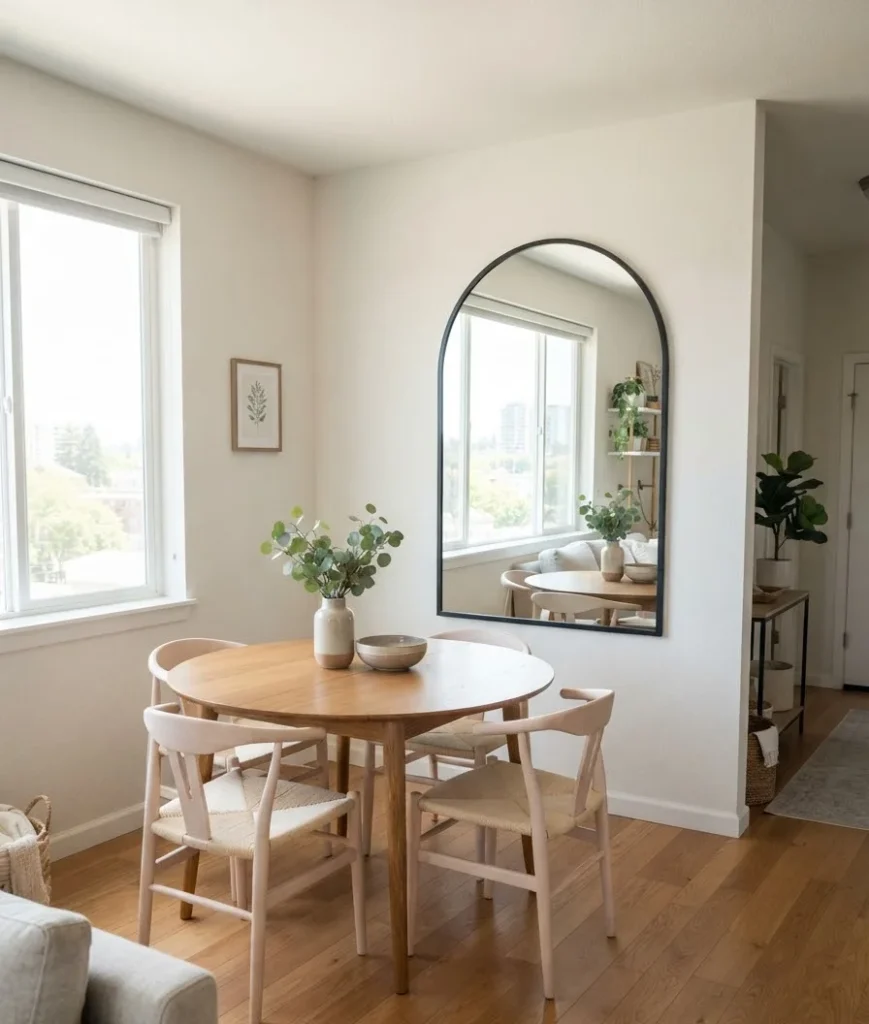 Hang a large mirror across