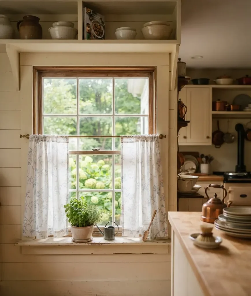 Hang cafe curtains instead
