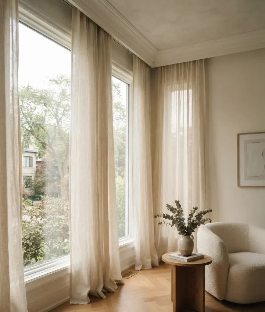 Hang curtains close to the 