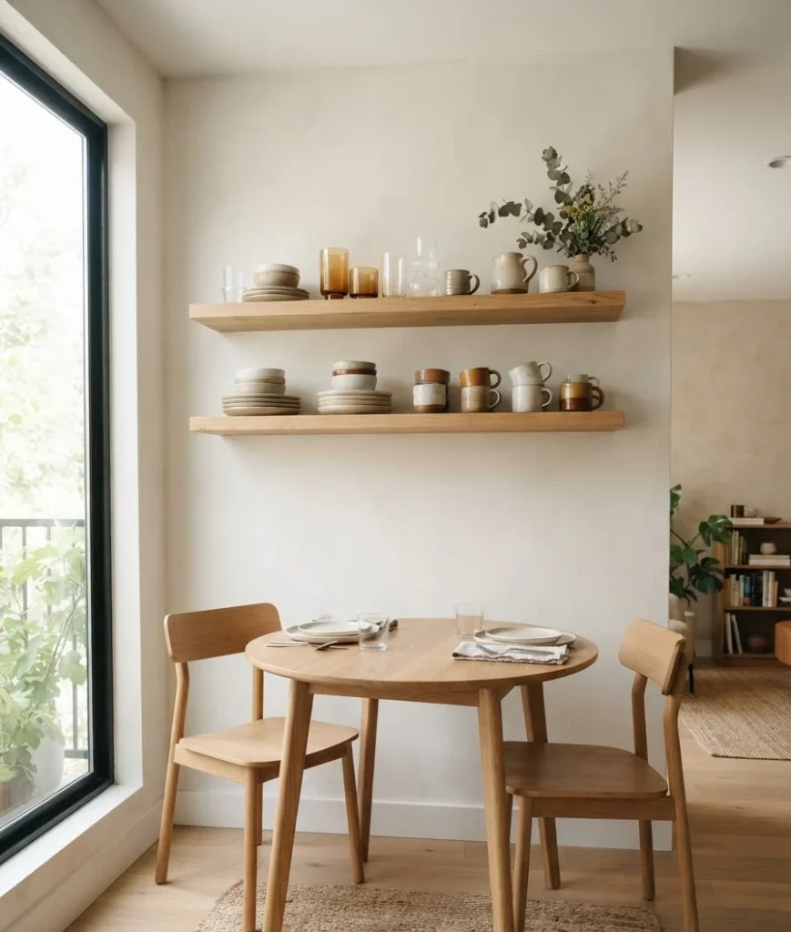 Hang open shelving instead o