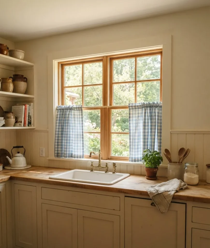 Hang simple curtains instead of 