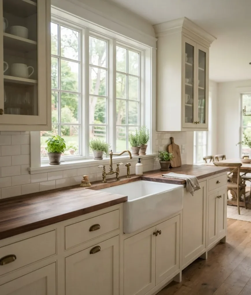 Install a farmhouse sink
