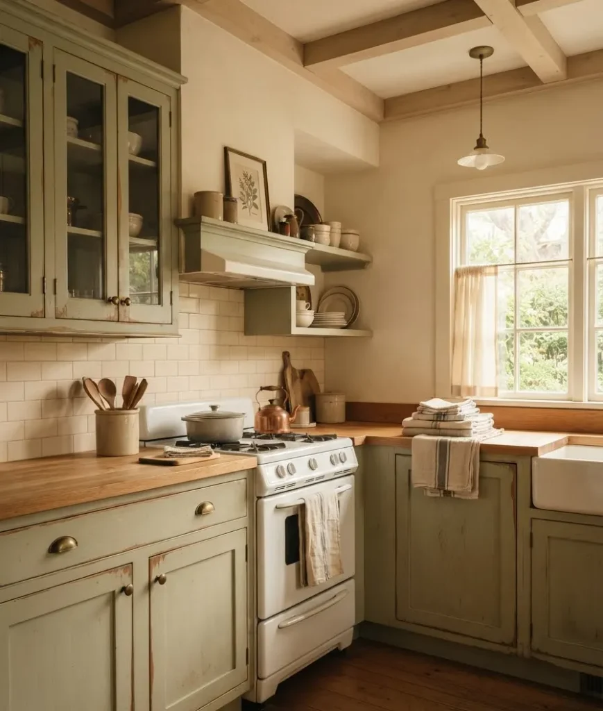 Keep the original cabinets
