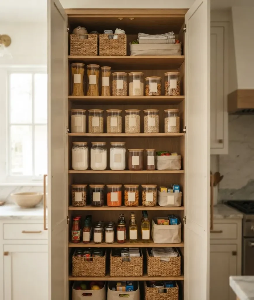 Label everything in the pantry cabinet