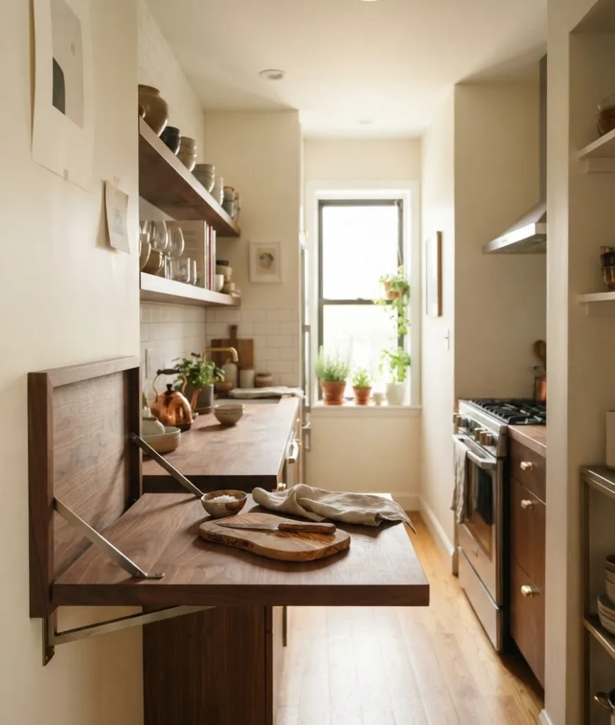 Mount a fold-down shelf