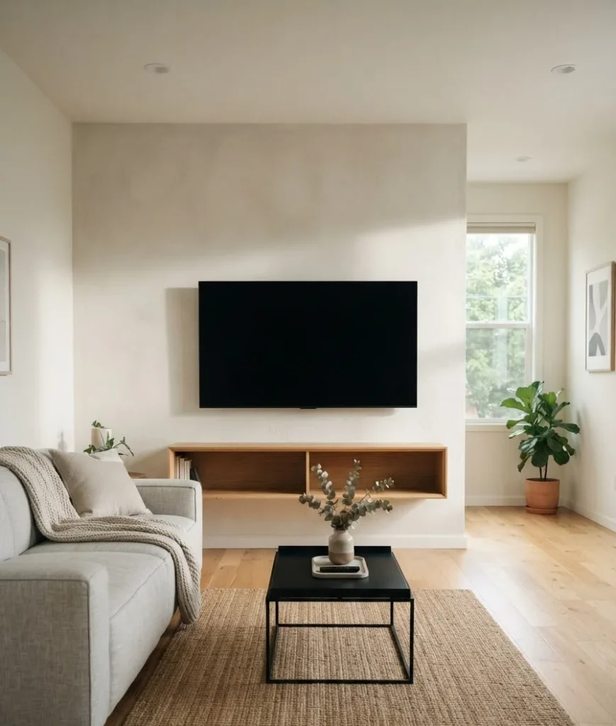 Mount the TV on the wall