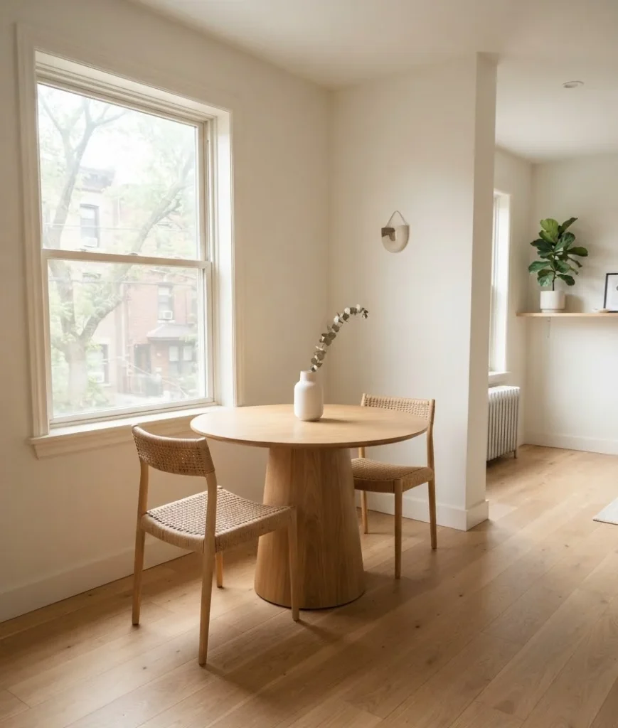 Skip the rug entirely in ultra-tight spaces