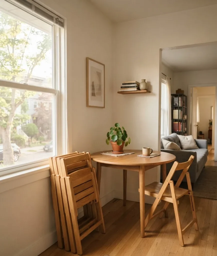 Stackable and foldable chairs are your best friend