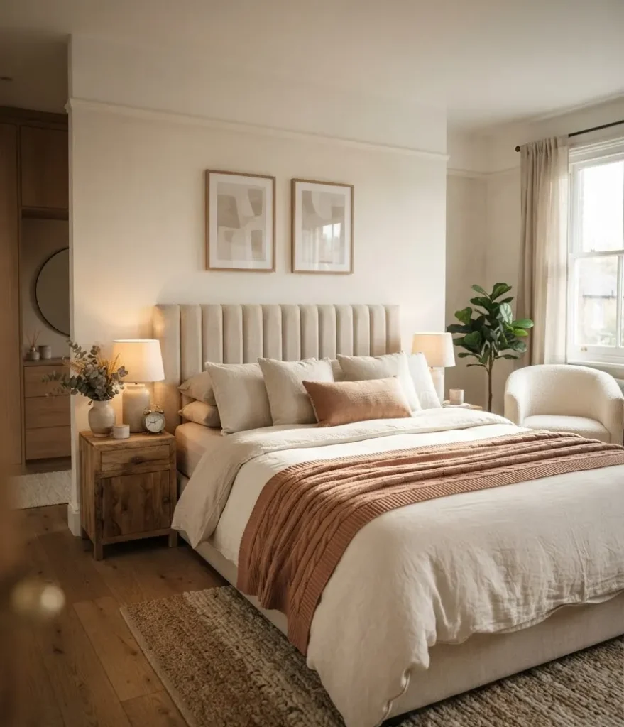 Start with the bed (it's most of what you see)