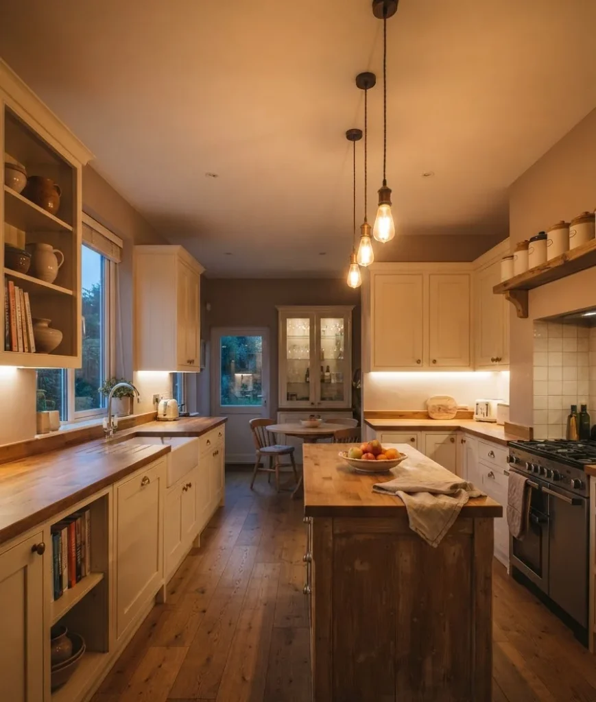 Use a mix of warm-toned 
