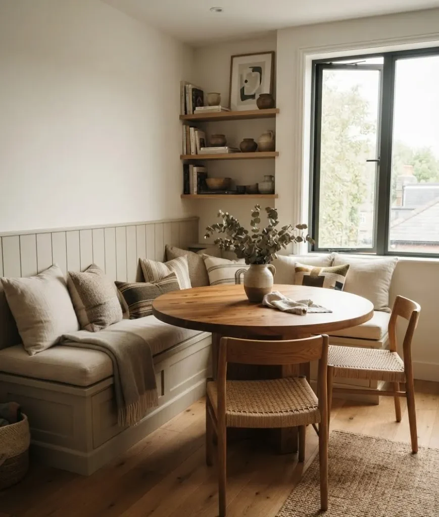 Use a wall niche or alcove 