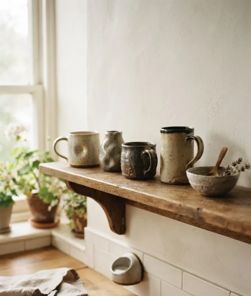 Use ceramics with visible imperfections