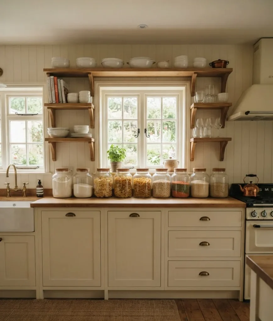 Use open jars for pantry 