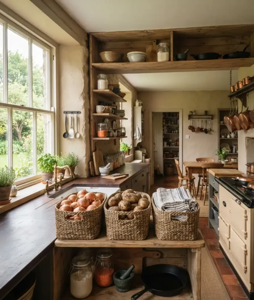 Use woven baskets for