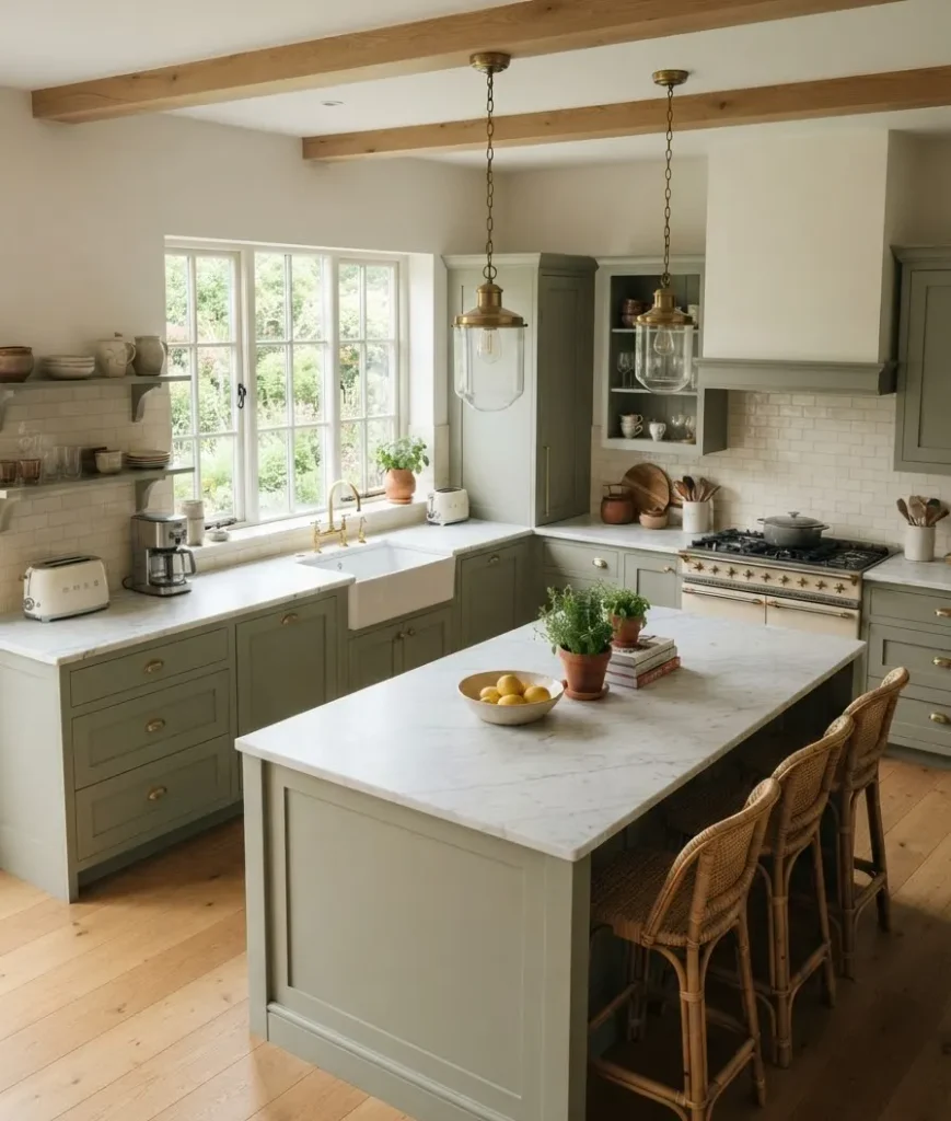 White marble or quartz for contrast