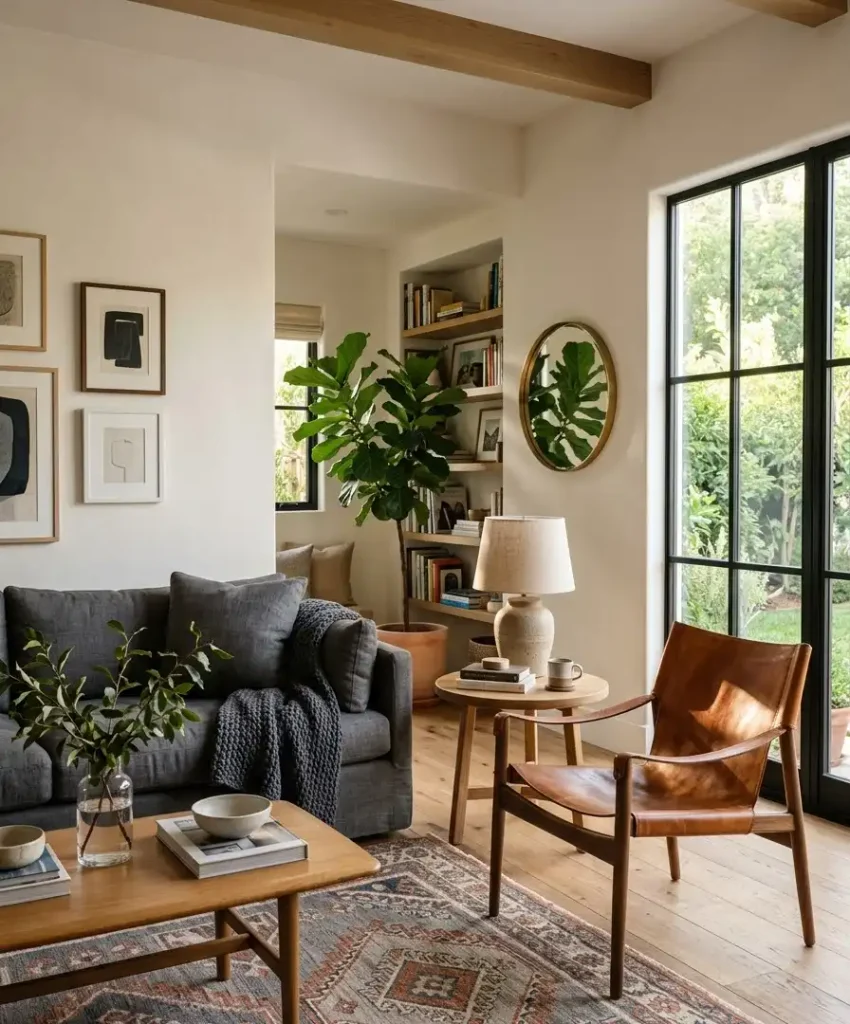 A cognac leather chair