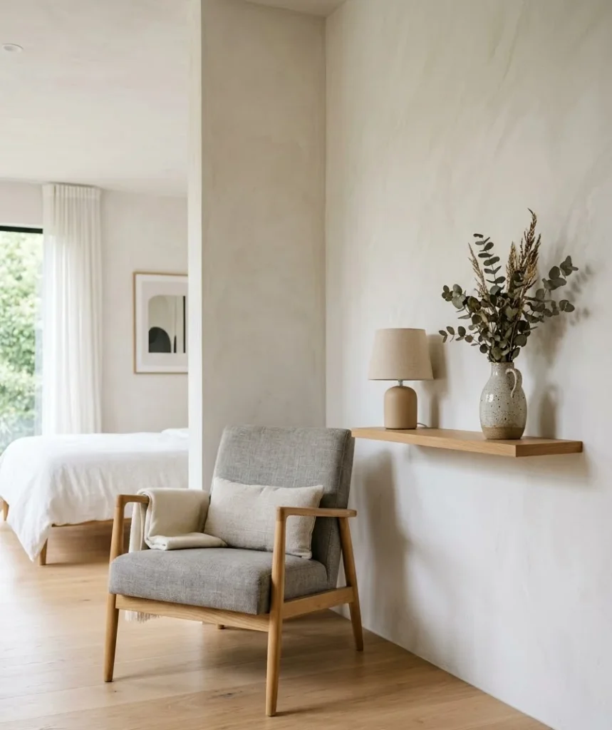 A floating shelf instead of a table