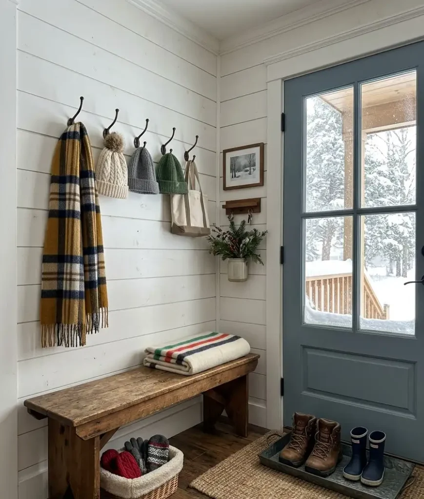 A tidy entryway landing zone