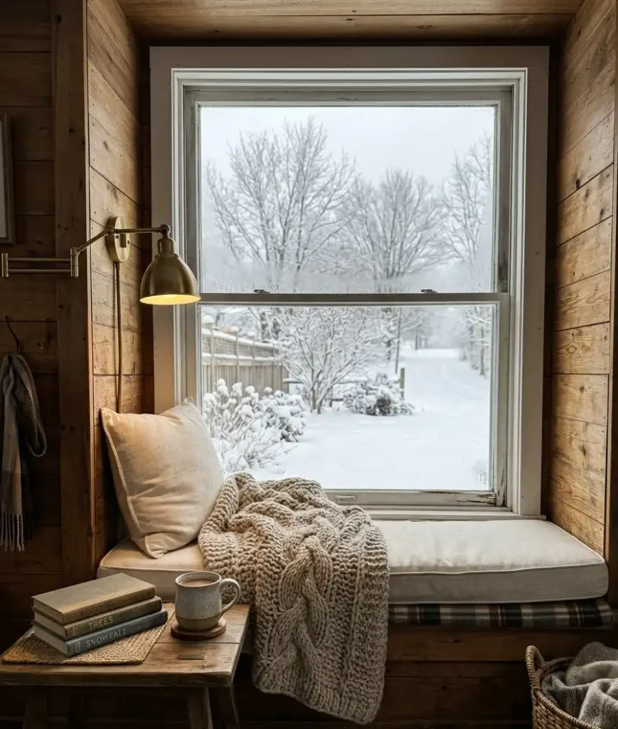 A window reading nook