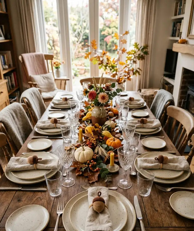 Acorn-topped napkin rings