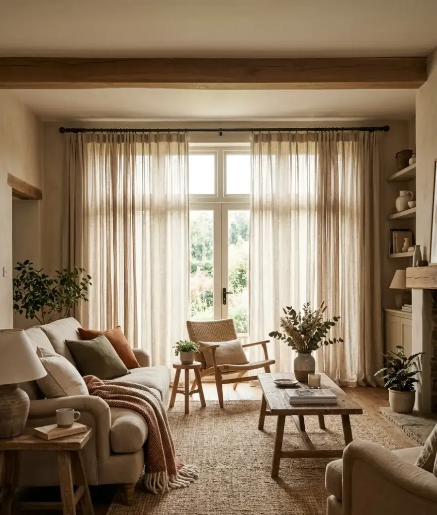 Add Linen Curtains for Softness