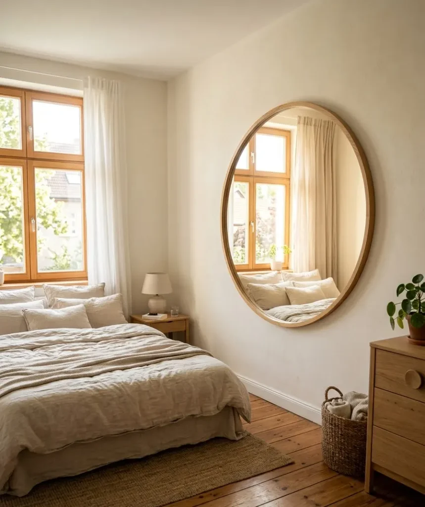 Add a large mirror across from 