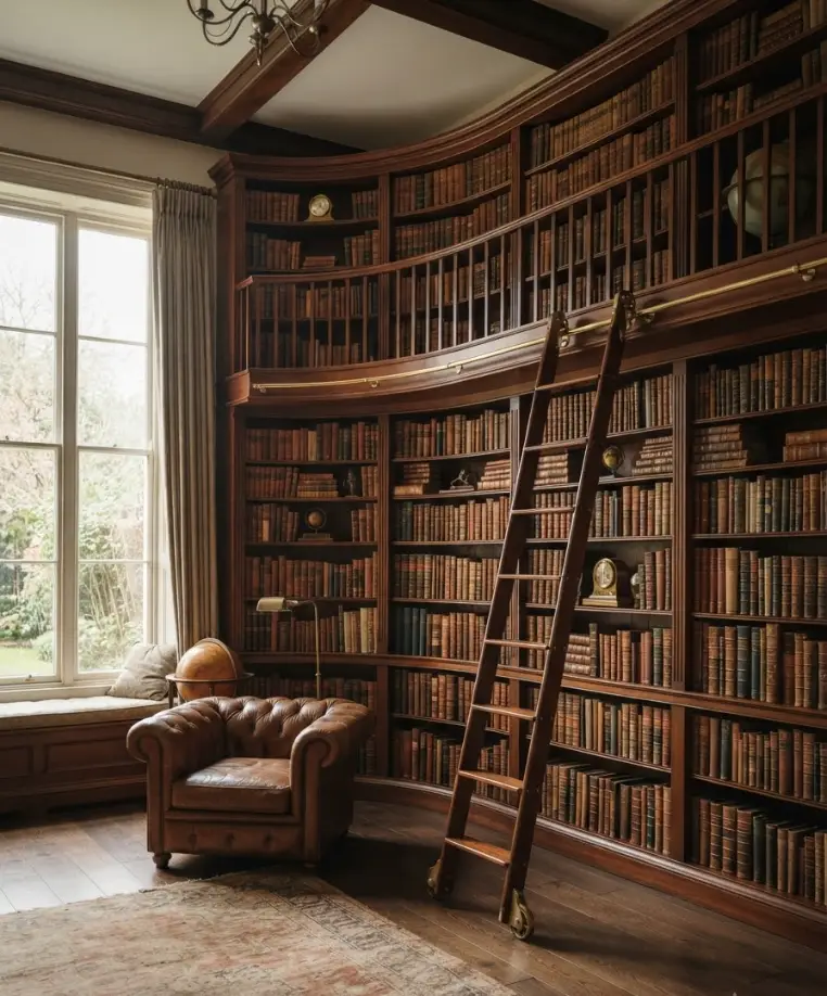 Add a rolling library ladder