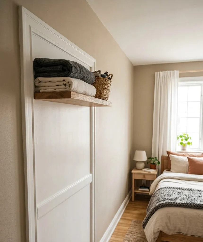 Add a shelf above the door