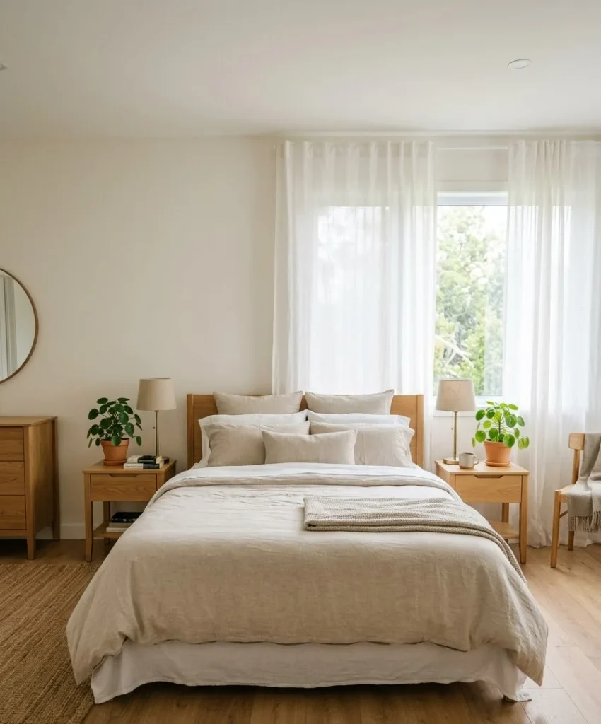Add a small plant on each side