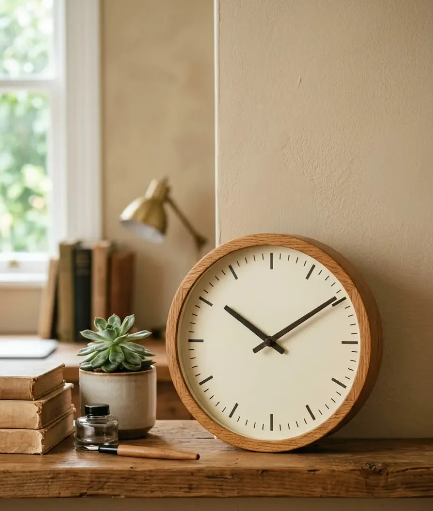 Add a small vintage-style clock