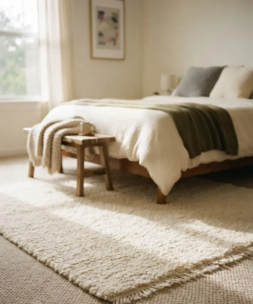 Add a soft area rug unde