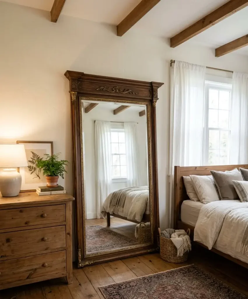 Add a vintage-style mirror