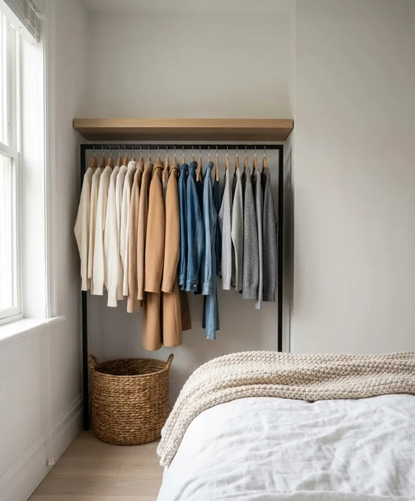 Add an open clothing rail