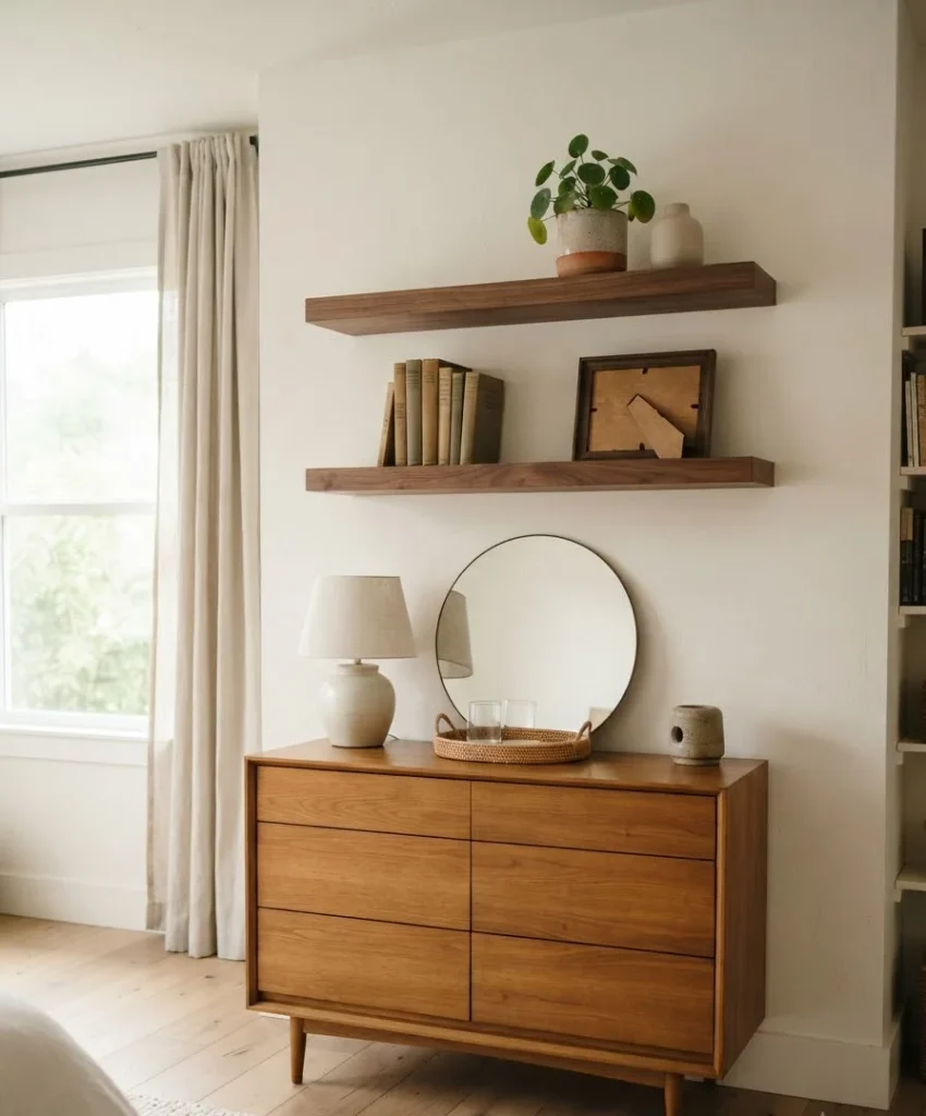 Add floating shelves