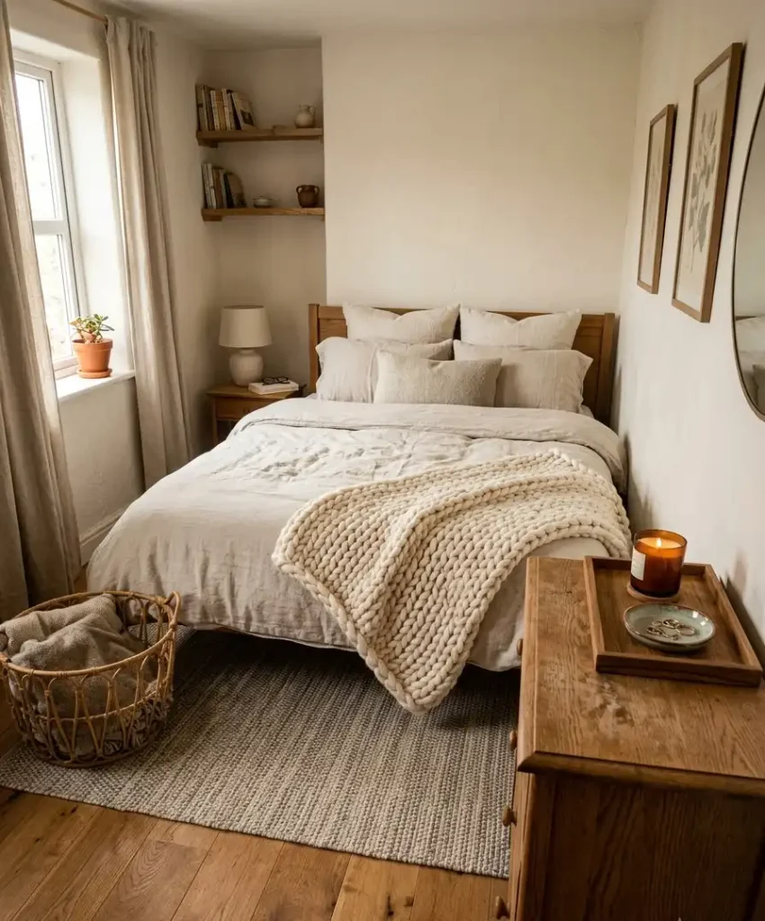 Add texture so the room feels cozy