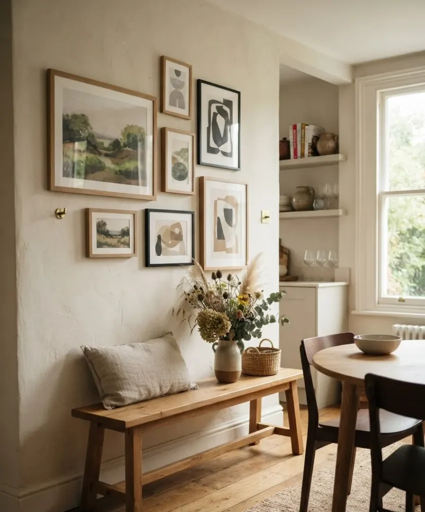 Art on the kitchen walls