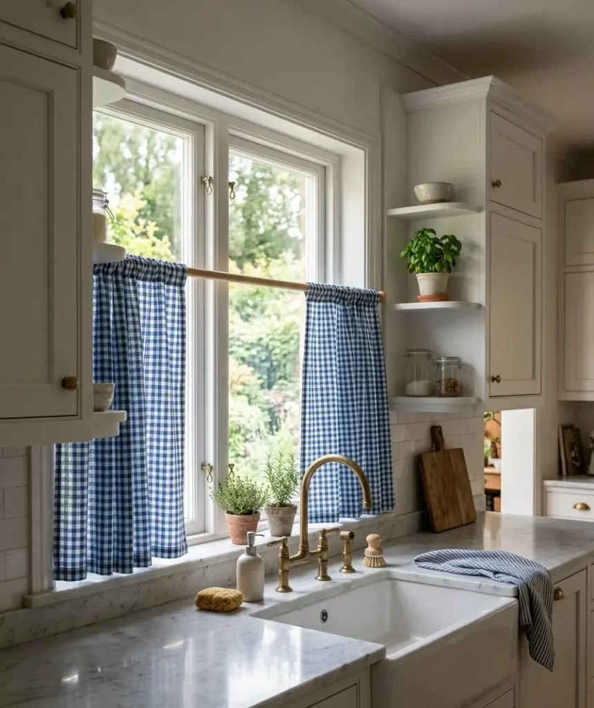 Blue and white patterne