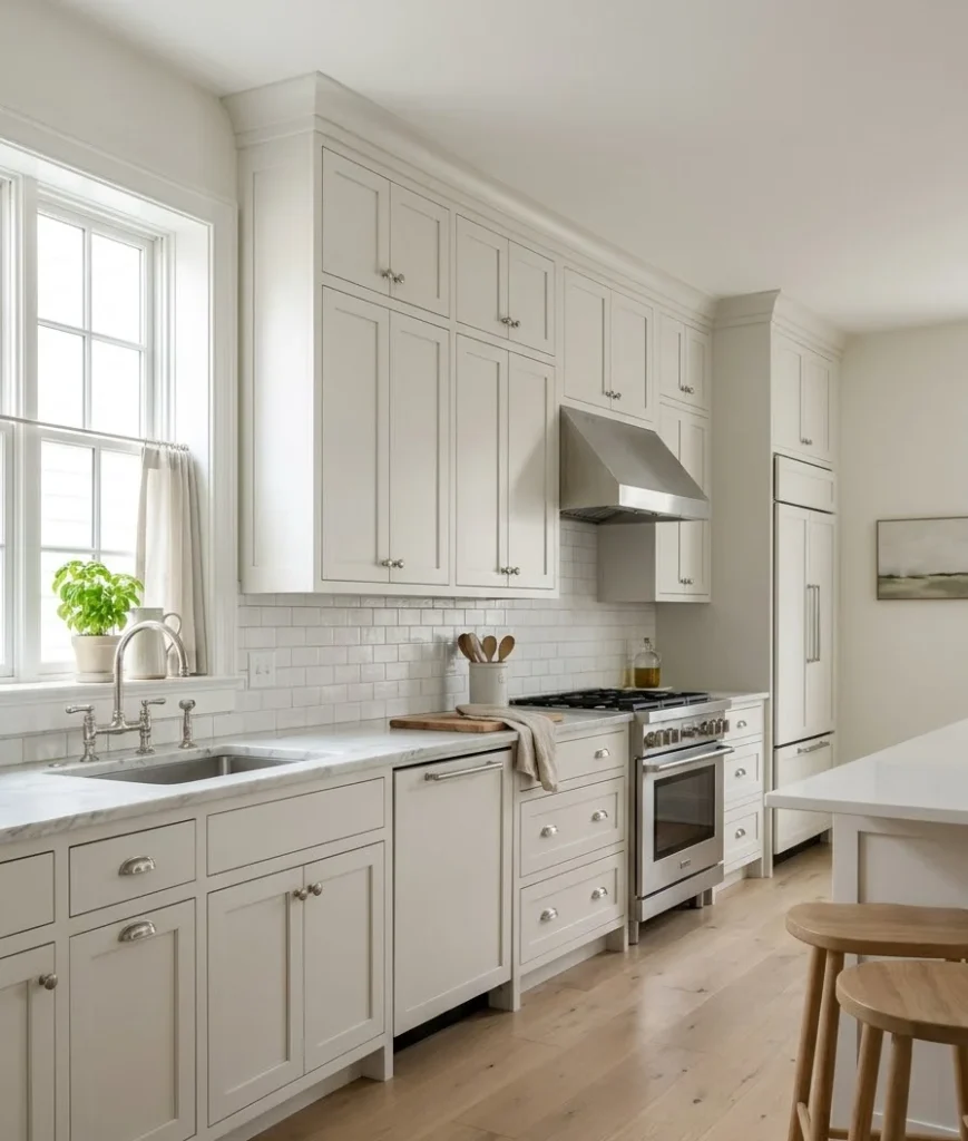 Brushed nickel knobs