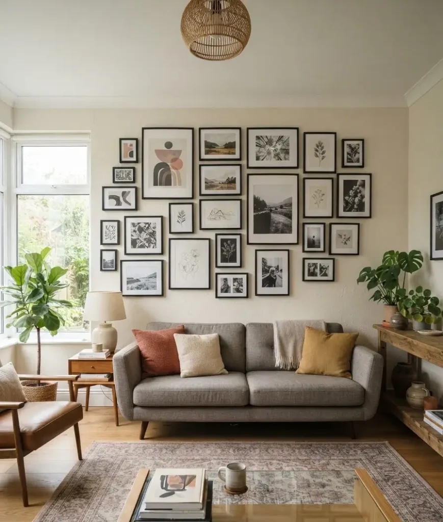 Build a gallery wall with cheap frames
