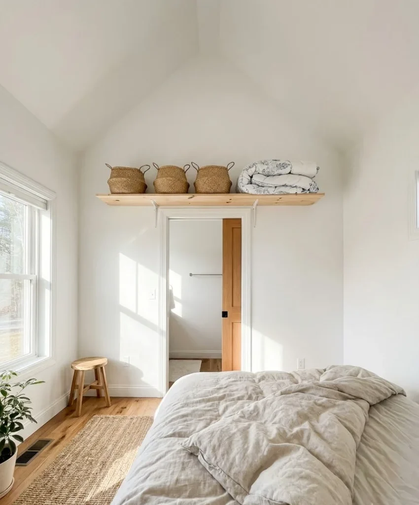 Build shelves above the door