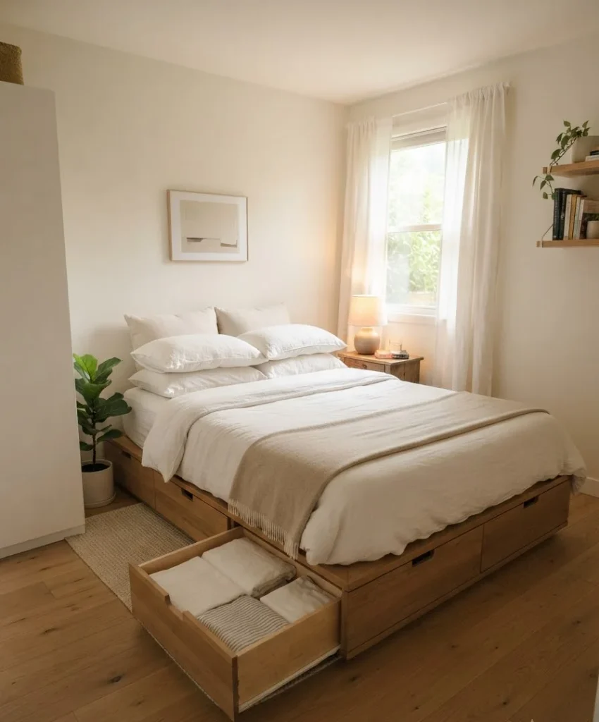 Build storage into the bed