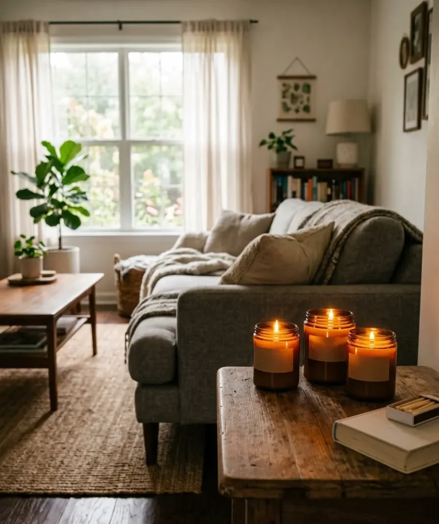 Burn candles with wooden