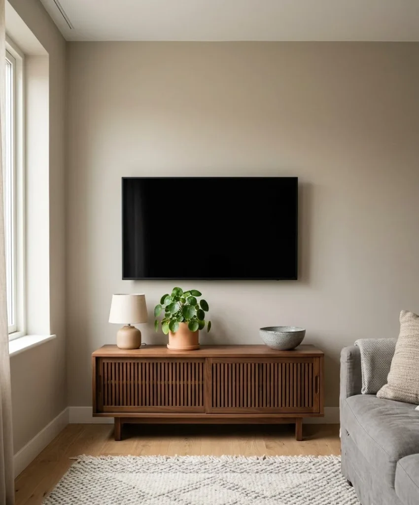 Choose a media console with doors