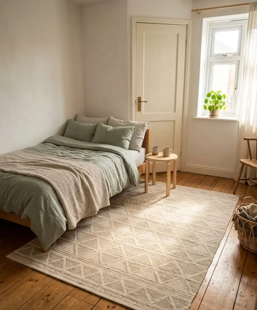  Choose a small flat-weave rug
