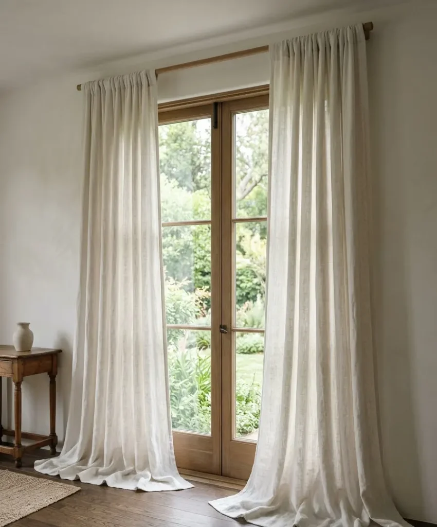 Curtains that pool slightly